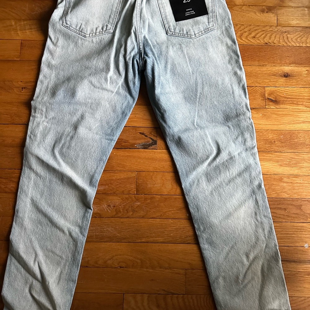 Anine Bing Light Denim Straight Jeans